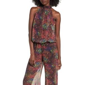 Sentimental New York halter chiffon jumpsuit